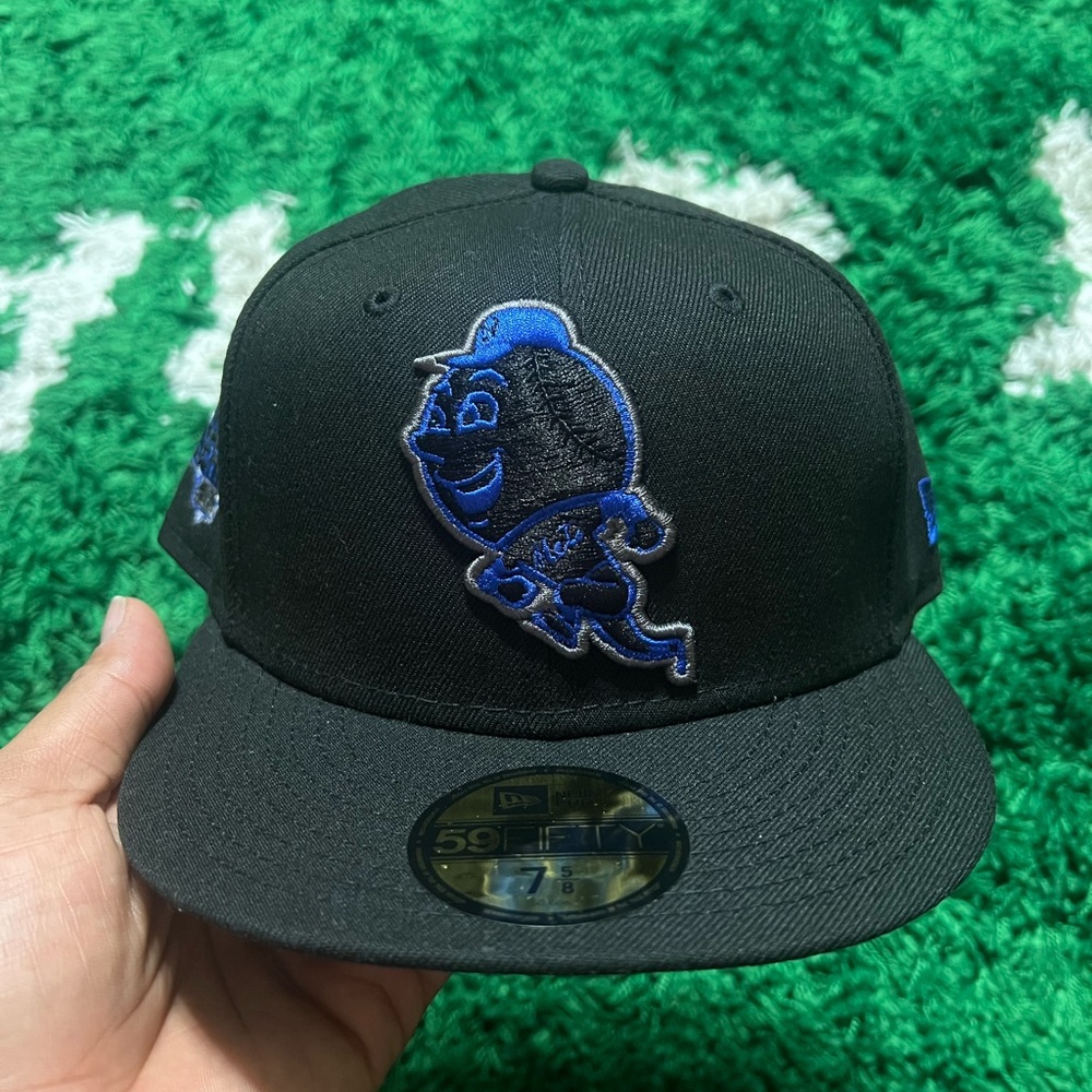 New York Mets 2015 World Series patch fitted hat Size: 7 5/8